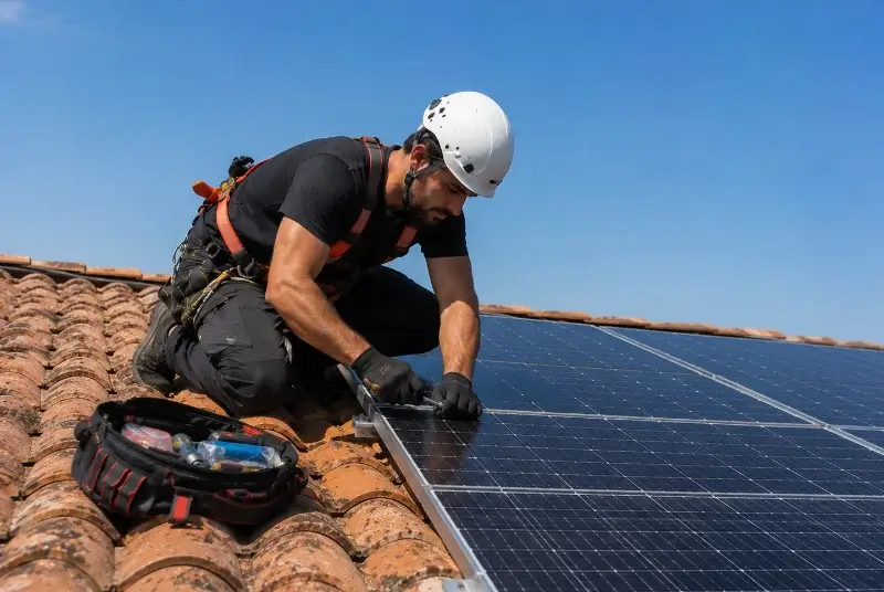 Maintenance et monitoring de panneaux solaires à Saint-Gondran