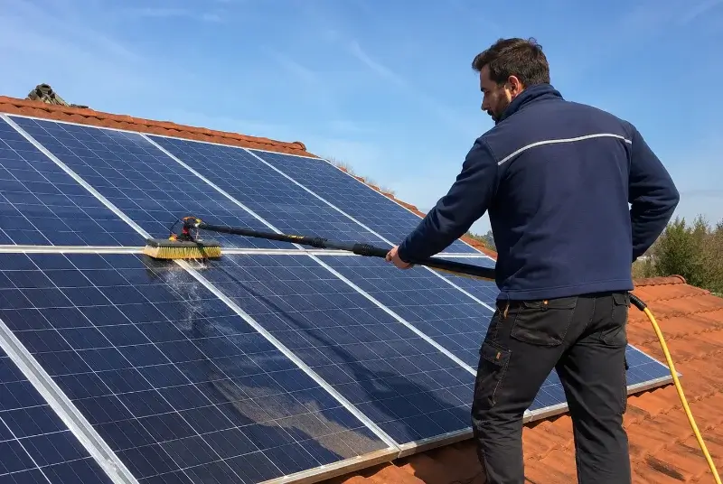 Nettoyage et entretien de panneaux solaires à Saint-Gondran